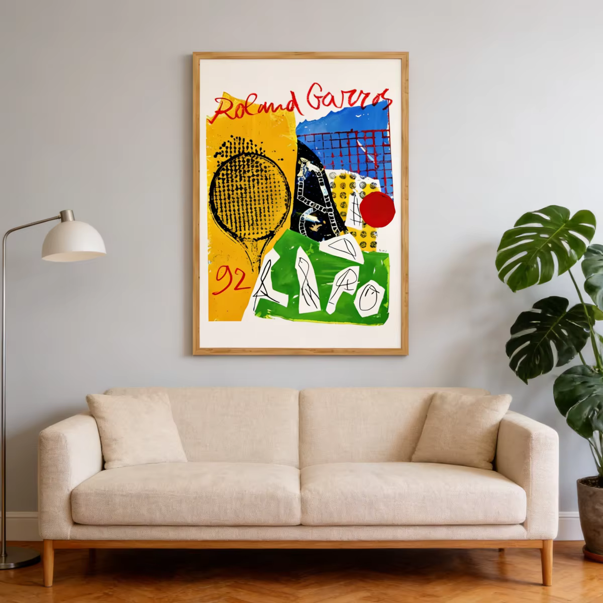Affiche sur toile abstraite de tennis, impressions d'art esthétique minimaliste moderne, décoration murale pour salon, chambre, couloir, décoration intérieure