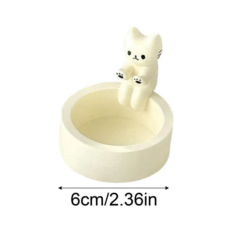Bougeoir de chat de dessin animé, décoration de table à la maison, créatif, drôle, aromathérapie, ci-après
