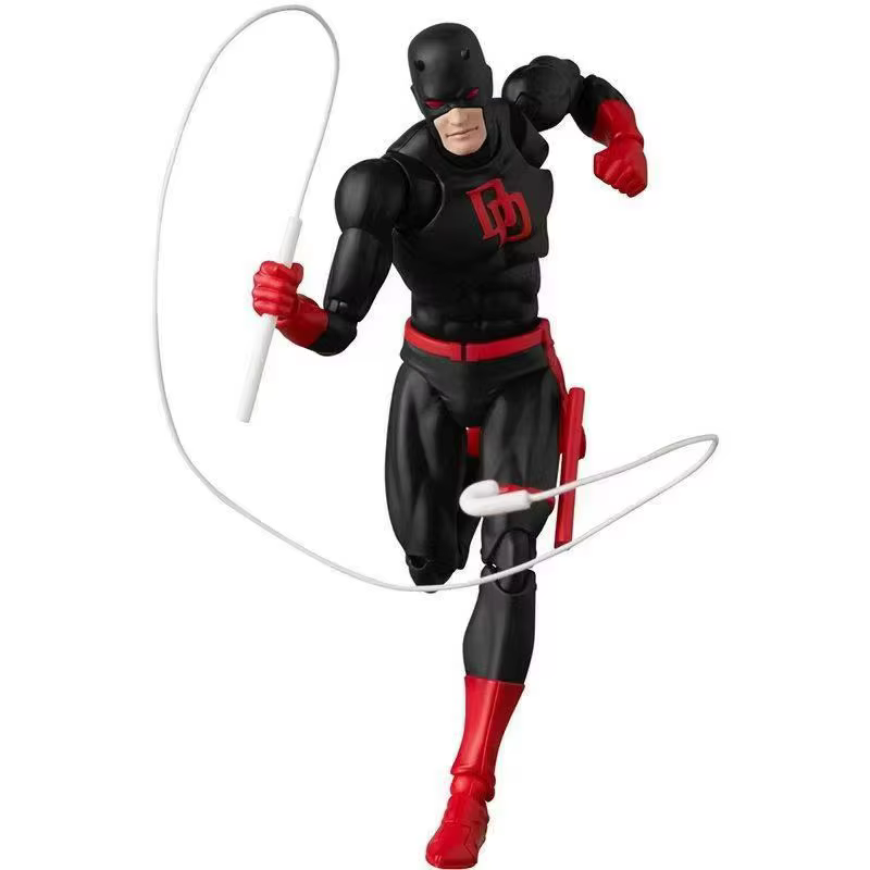Figurine d'action articulée Daredevil noir et rouge de CT Toys Comics avec têtes, mains et bâtons interchangeables, jouet de collection