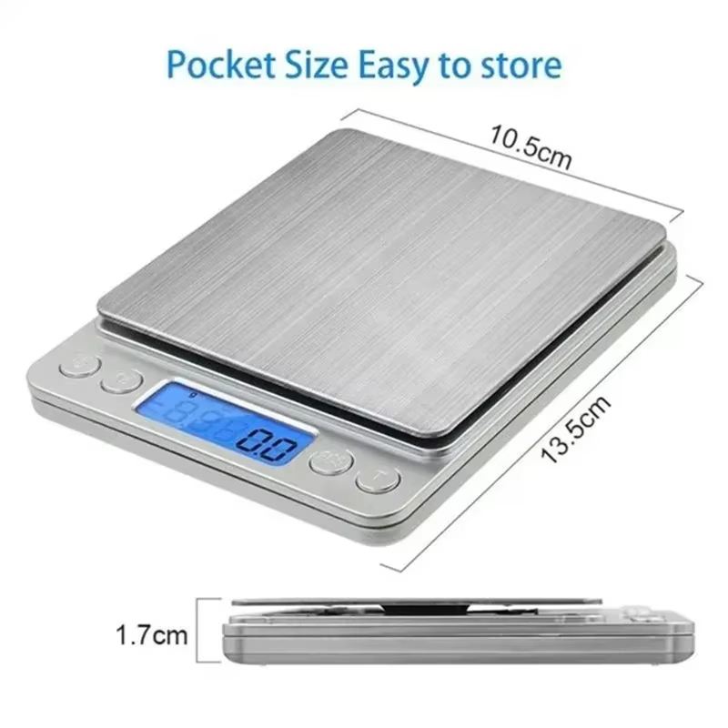 Balance de poids LCD, Balance alimentaire de cuisine, Balance de bijoux, accessoires de cuisine électroniques, mesure du niveau en grammes numérique