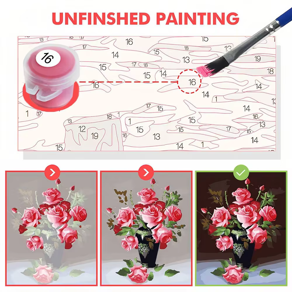 Peinture à l'huile par numéros, grand-mères amusantes en scooter sur toile, décoration murale pour salon, cadeau artisanal, sans cadre