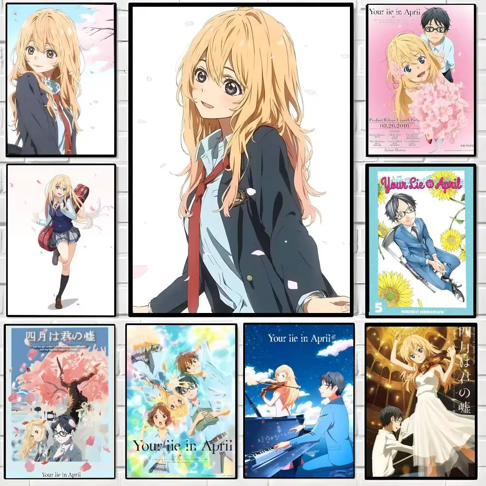 Affiche Y-Your Lie in April, impressions et affiches vintage de haute qualité pour la maison, le bar, le café, l'art mural esthétique.