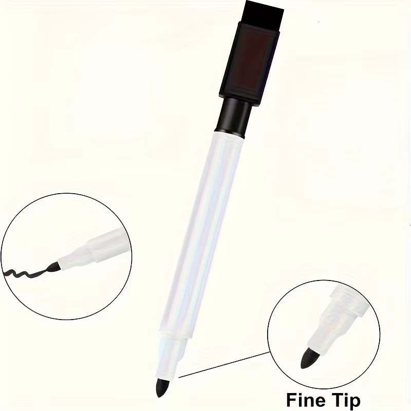 Stylo pour tableau blanc, petite taille, noir, en option, adapté au marquage, fournitures de présentation de bureau, apprentissage, 6/16/30 pièces
