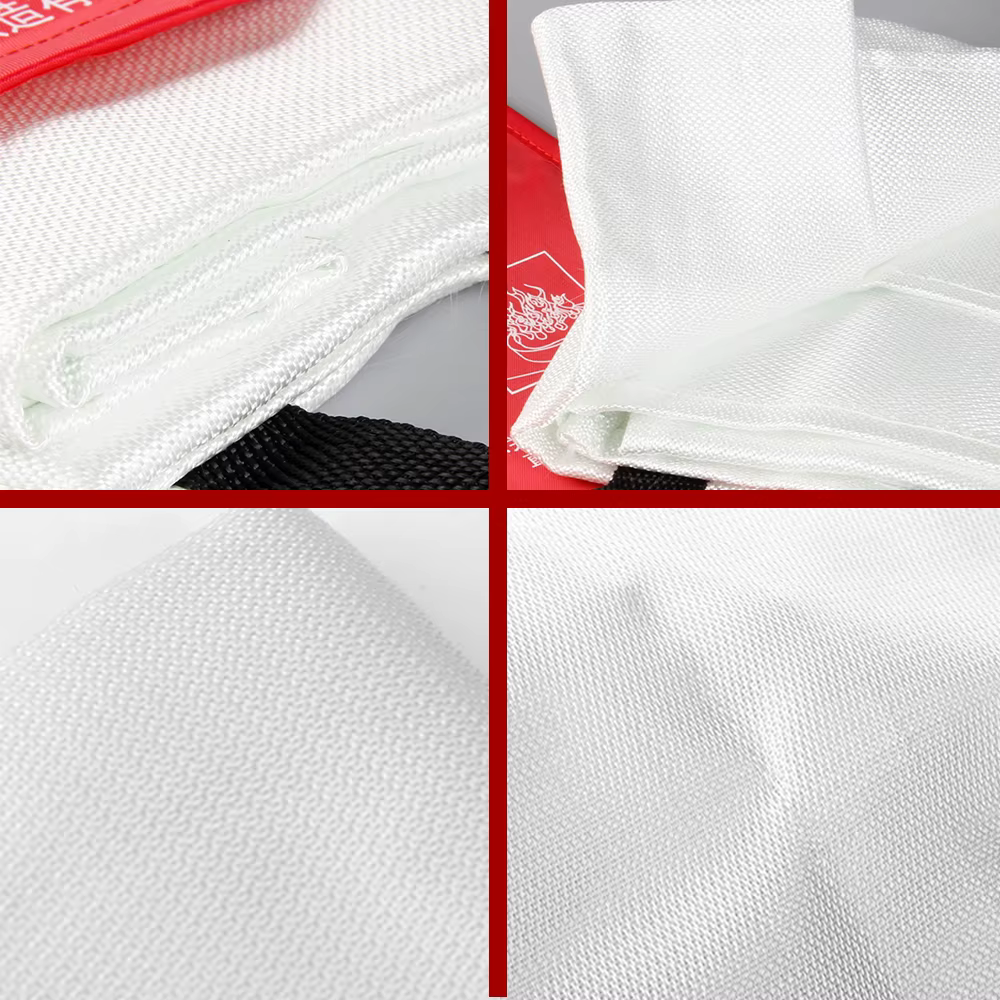 Couverture anti-feu en fibre de verre d'urgence 1M x 1M, ignifuge, abri de survie d'urgence, couverture de sécurité, extincteur