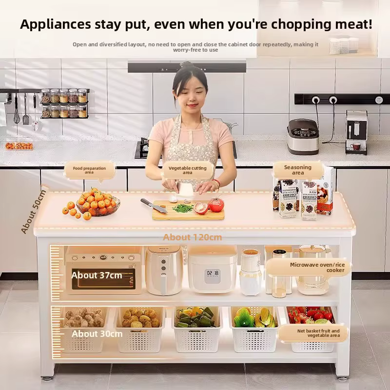 Étagère de rangement de cuisine en métal, support organisateur pour four à micro-ondes, meuble de garde-manger pour la maison, salle à manger, restaurant