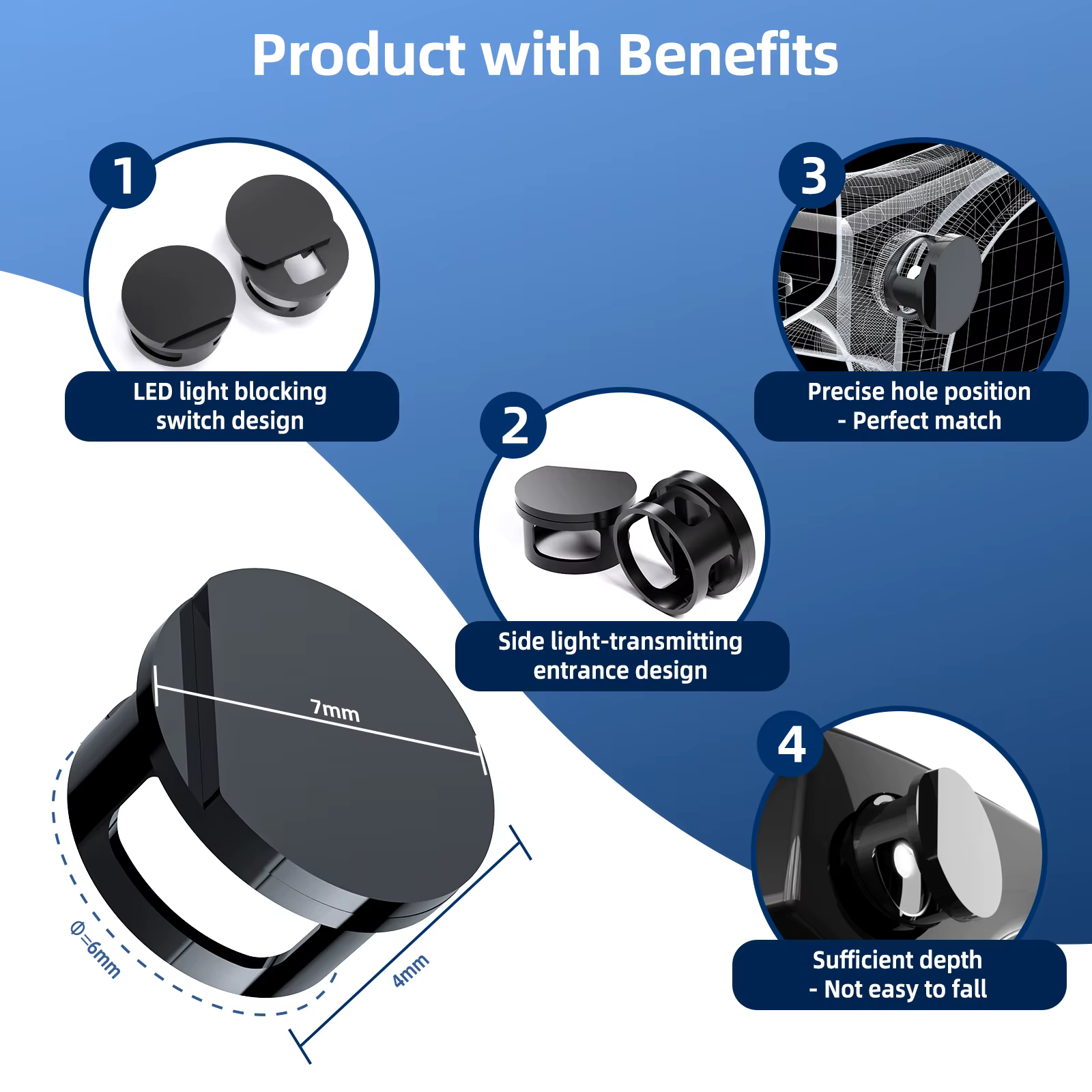 Cache-objectif LED pour lunettes intelligentes – Protection de lentille pour lunettes intelligentes mates – Cache coulissant anti-lumière