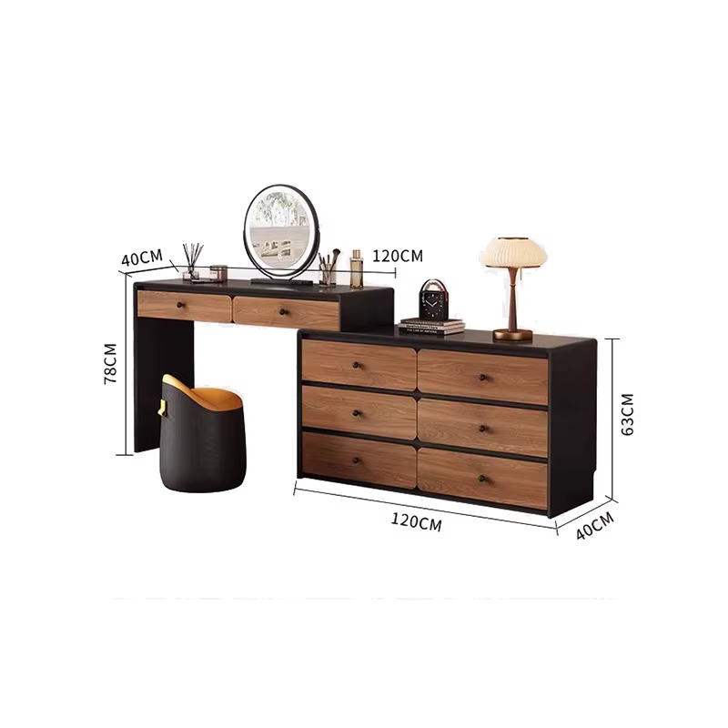 Table de vanité Vintage du milieu du siècle avec miroir classique Femme pour chambre Table de vanité Simple Table élégante Coiffeuse meubles