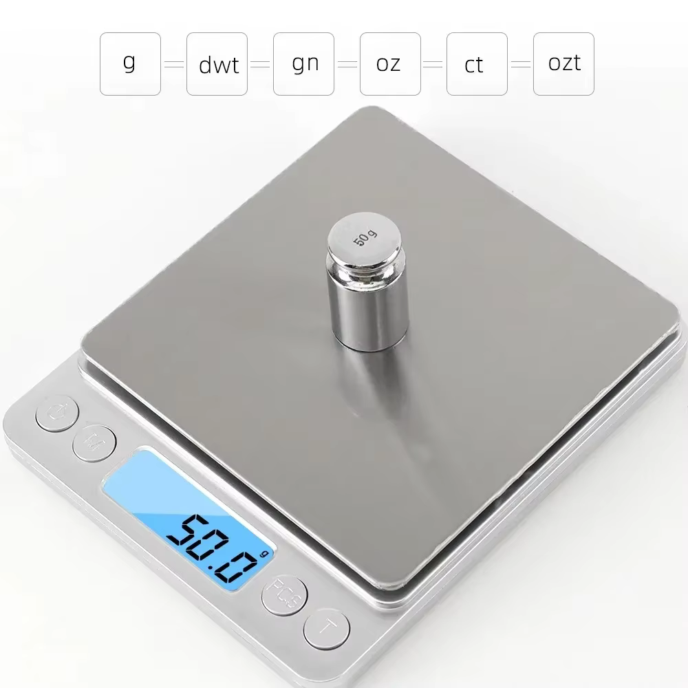 Balance de cuisine numérique de précision 0,01g 3Kg/500G LCD électronique pour aliments, régime alimentaire, bijoux, pesage postal et mesure