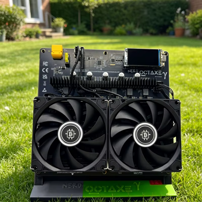 Nouveau Nerd OCTAXE 12TH/s Rev3.1 200W Refroidissement par Air pour Minage Bitcoin NerdOctaxe Y 12Th/s avec Alimentation Externe Solo BTC Miner Nerdqaxe++ 12T