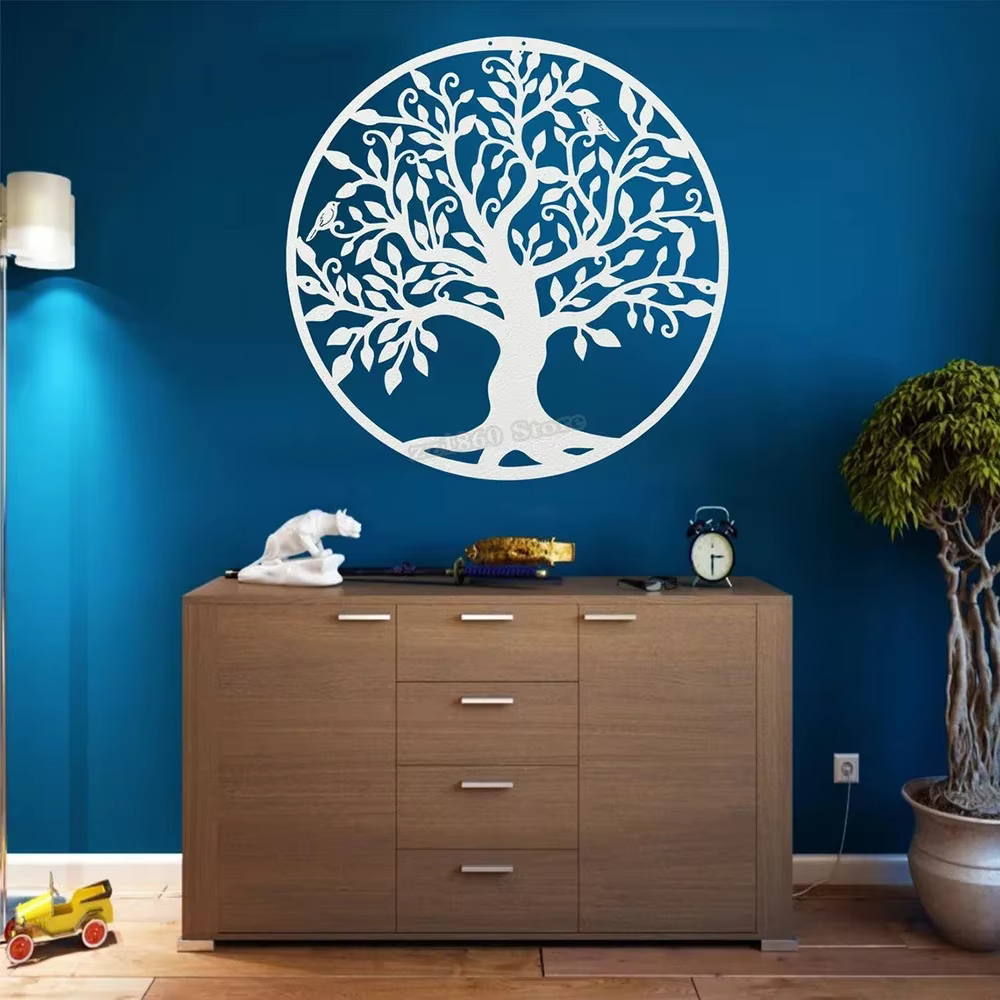 Autocollant mural arbre généalogique arbre de vie, signe d'arbre généalogique, autocollant mural pour décoration de salle de maison, tentures murales d'art en vinyle, cadeau B856