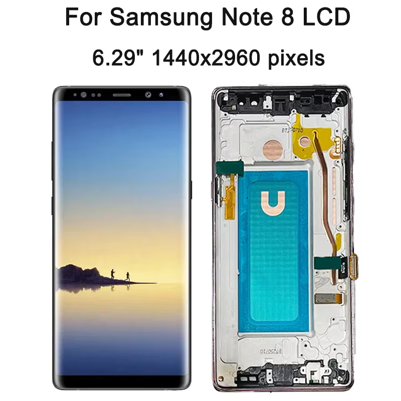 Note 8 écran d'affichage avec cadre pour Samsung Note8 N950F N950U N950W N950FD LCD écran tactile numériseur assemblée