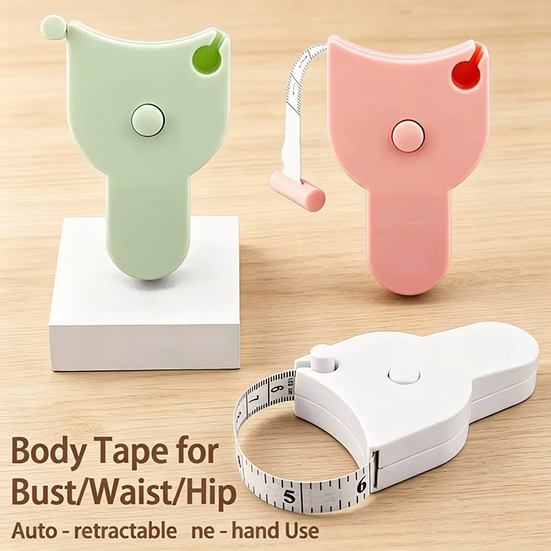 Ruban à mesurer portable en pouces, mini règle souple rétractable, ruban de mesure métrique pour le corps