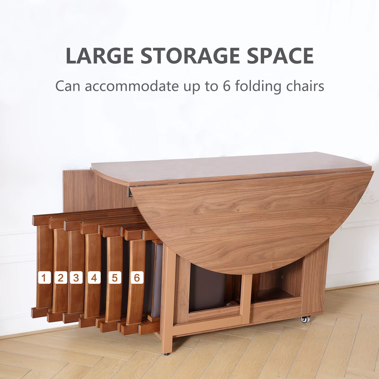 Table à manger ronde pliante multifonctionnelle avec chaises, meubles à la mode