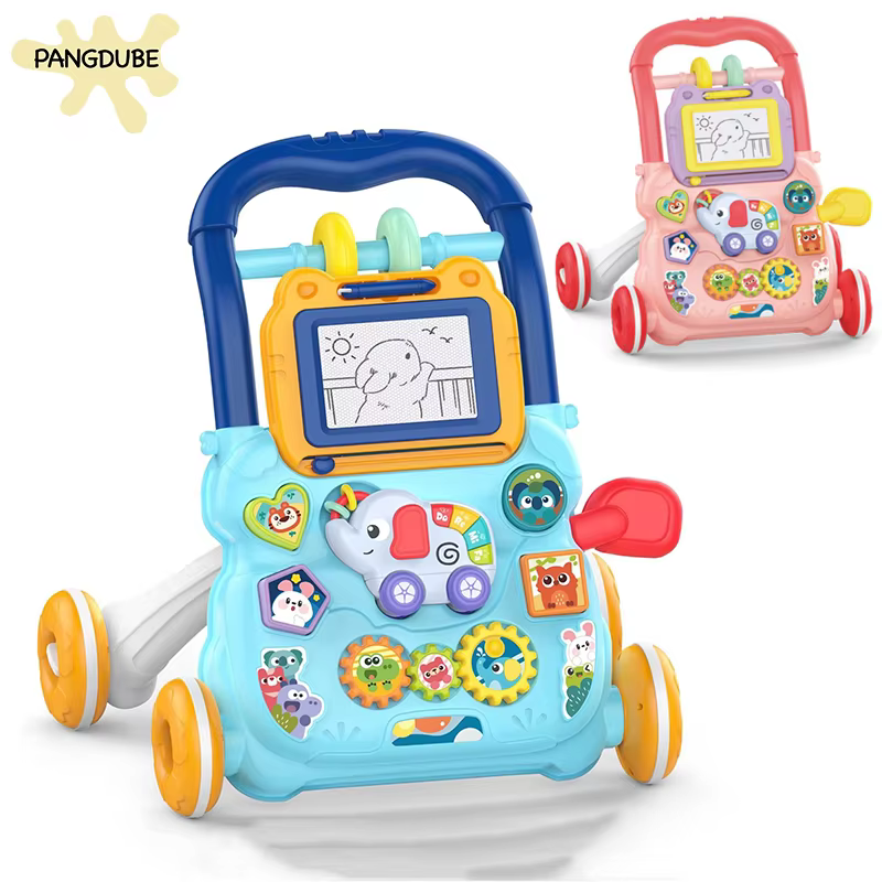 PANGDUBE mignon trotteur bébé activités apprentissage marche jouets pour enfant trotteur Musical avec Artboard sans batterie