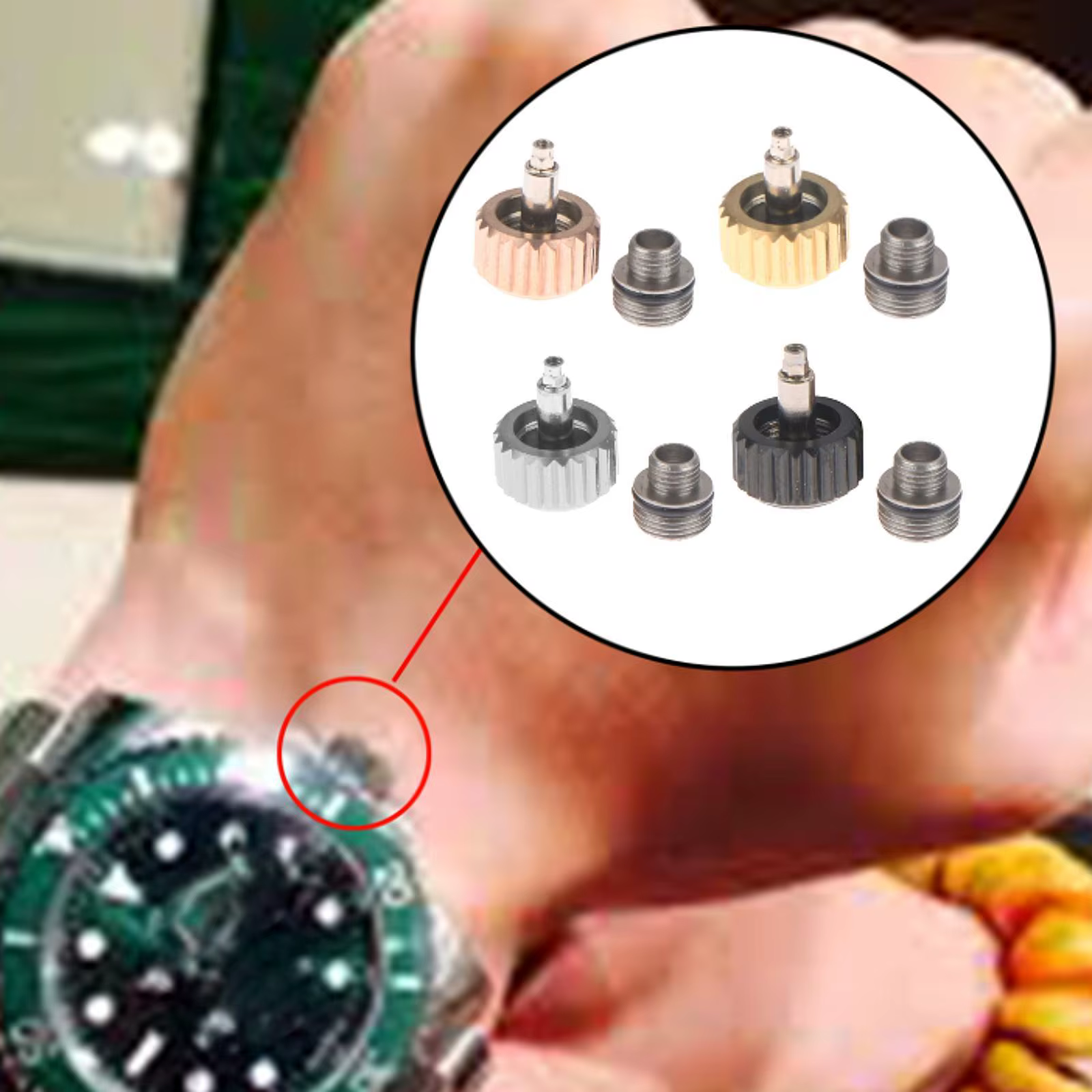 Couronne de montre 6mm pour pièce de couronne de montre Rolex pour horloger réparer les montres