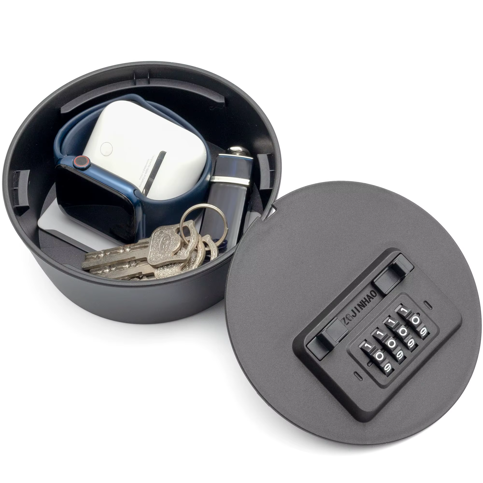 Boîte à clés cachée avec serrure à combinaison, coffre-fort caché, petite boîte de rangement verrouillable avec Code, articles secrets extérieurs pour pot de fleurs de décoration