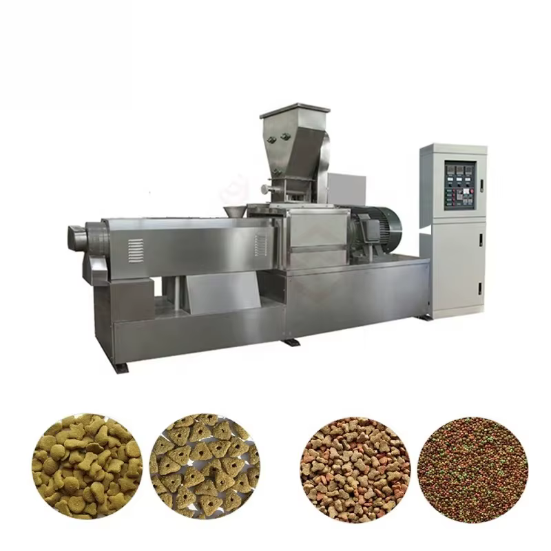 Ligne de production de croquettes pour animaux de compagnie entièrement automatique et personnalisable, machine de transformation d'aliments secs pour chiens et chats, pour la fabrication de croquette