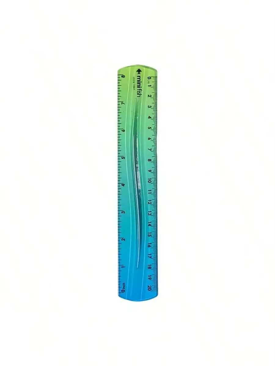 Règle souple et Flexible de 20cm/15cm, dégradé de couleur arc-en-ciel, mesure à double unité en Cm et en pouces pour les étudiants au bureau et l'école