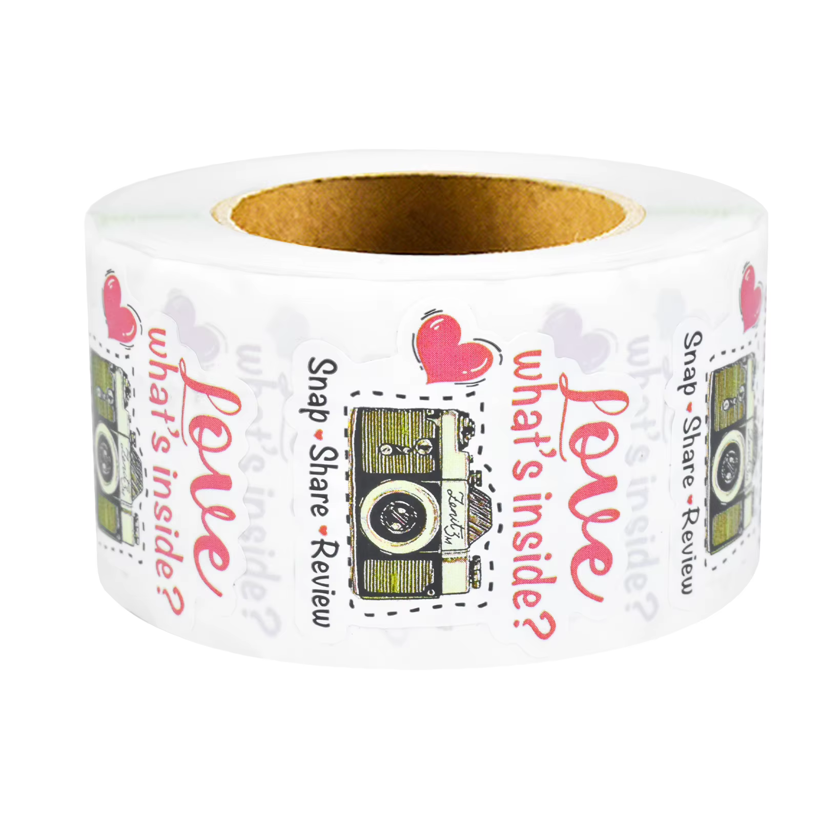 500 pièces 1,5 pouces/3,8 cm partage de photos autocollants coeur de style mignon étiquettes de partage de logiciels sociaux autocollants photo, autocollants faits à la main, autocollants sociaux, aut
