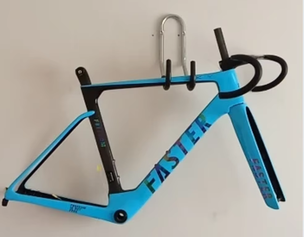 FASTER SKY Freedom UD Carbon Glossy Cadre de vélo en carbone T1000 Noir avec logos blancs Cadre de vélo de course Tailles 49-58 cm