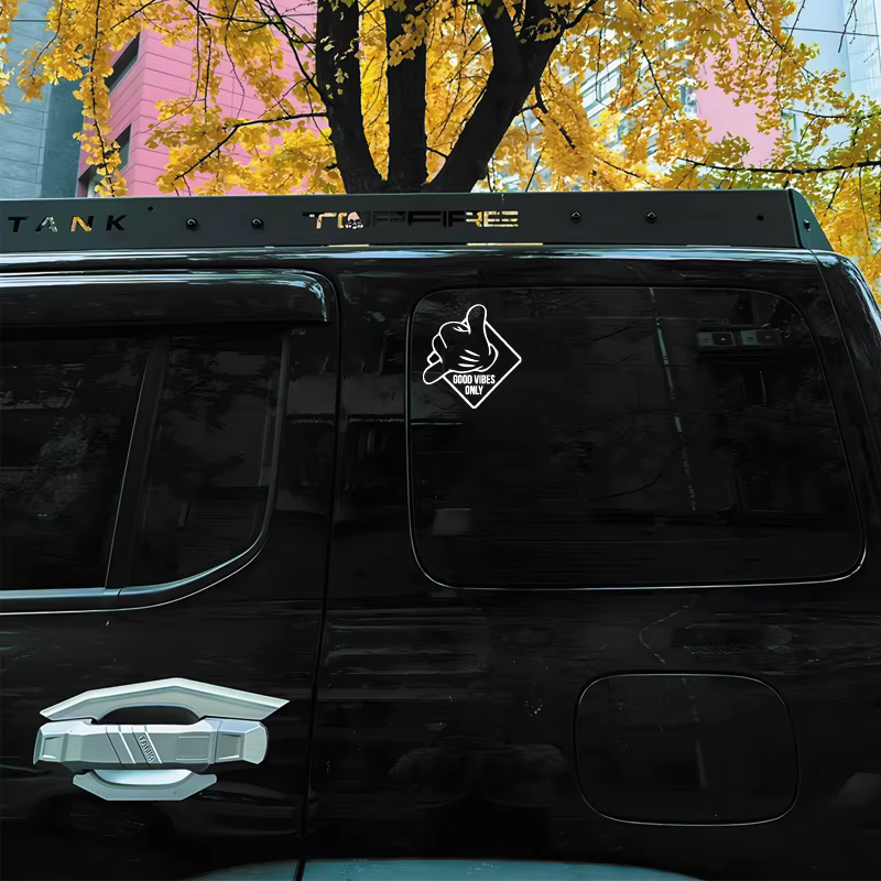 Autocollants "GOOD VIBES ONLY", créatifs et à la mode, avec stickers de haute qualité pour voitures, camions, motos et lapmédication!