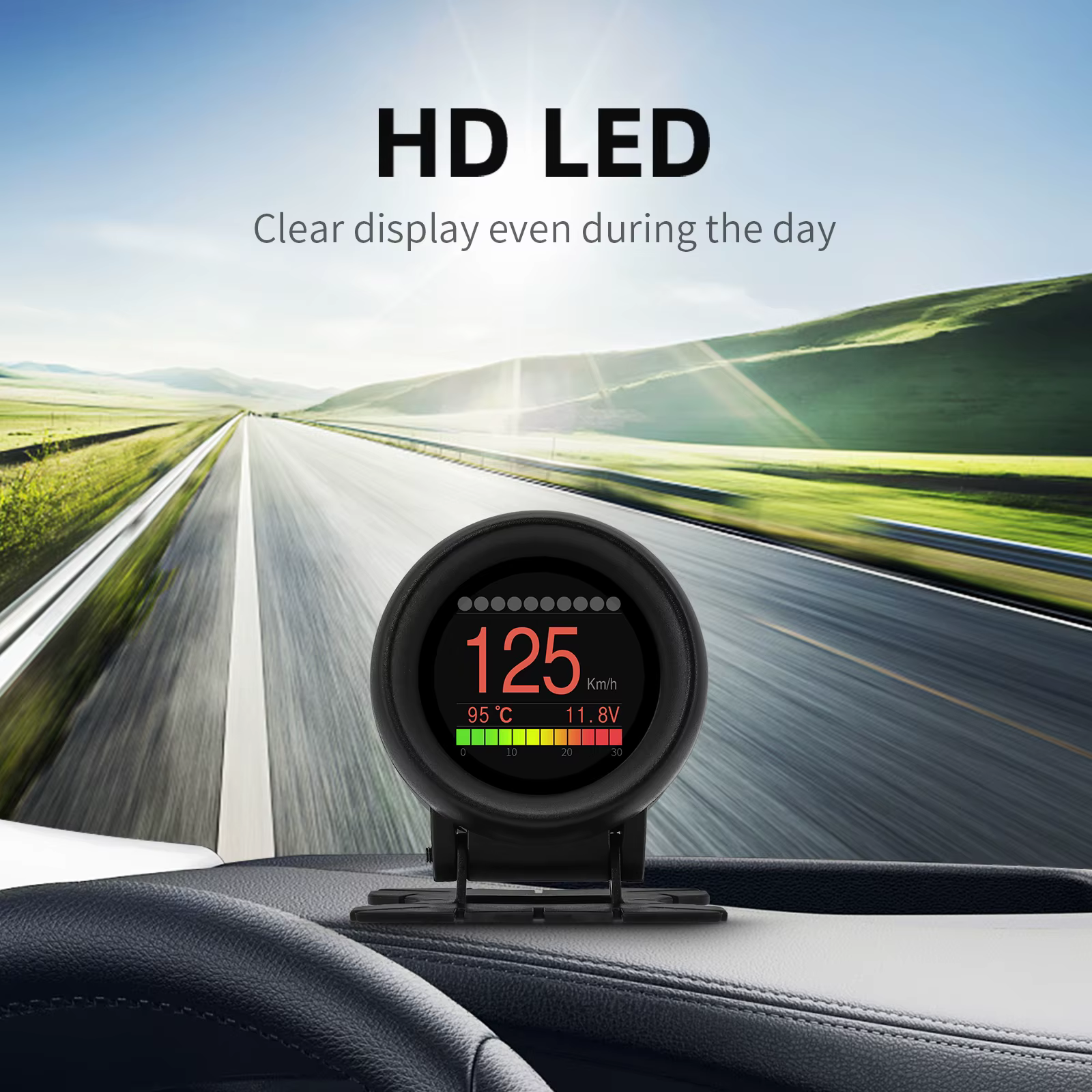 A205 affichage tête haute ordinateur de bord affichage Obd2 vitesse consommation de carburant jauge de température compteur multifonction numérique intelligent