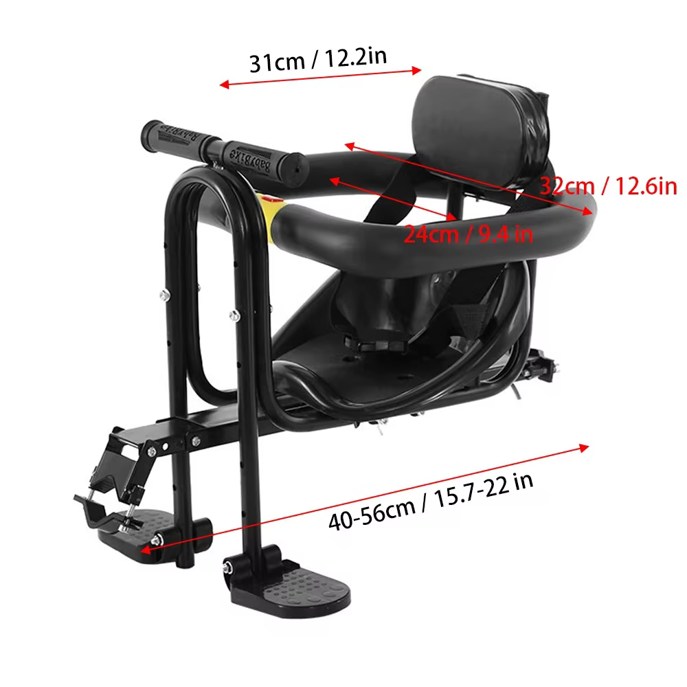Siège de vélo avant sécurité enfant selle enfant avec pédales