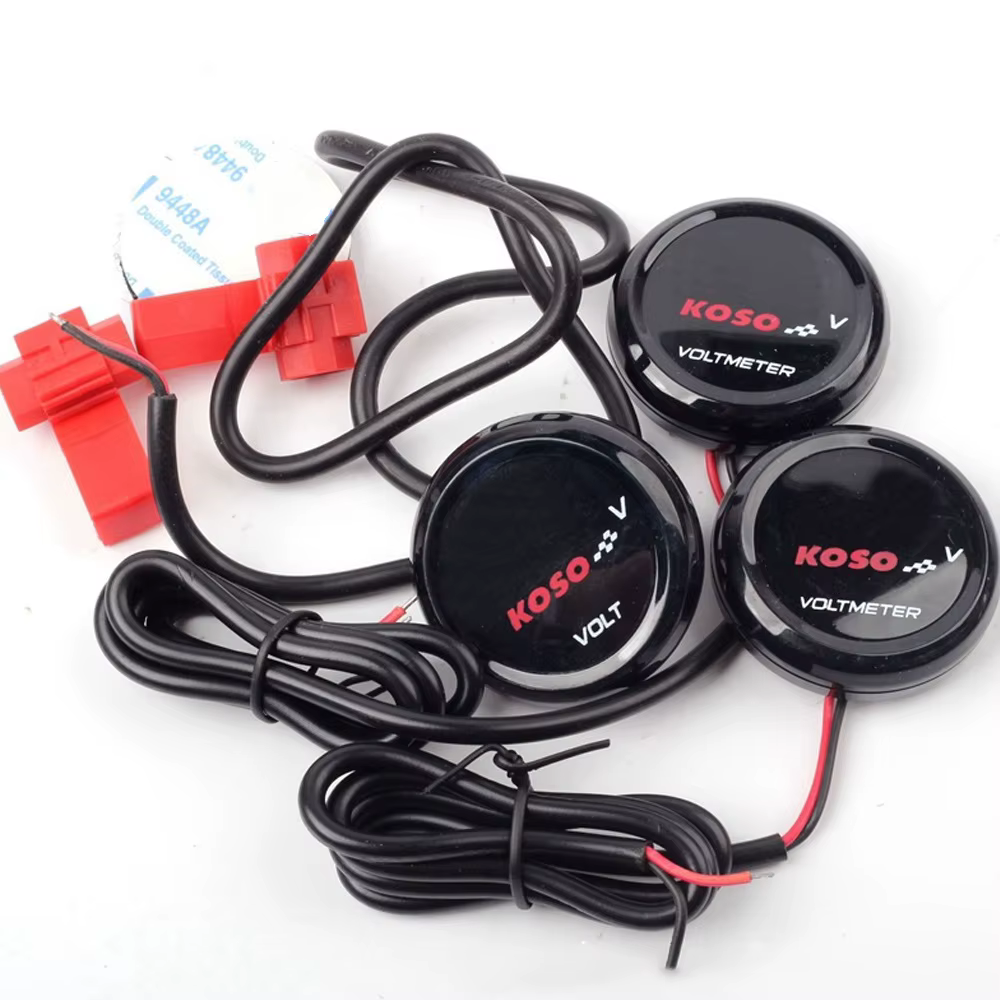 Voltmètre rond LED 10-150v, batterie de voiture électrique, Table d'affichage modifiée pour moto, accessoires universels pour moto électrique