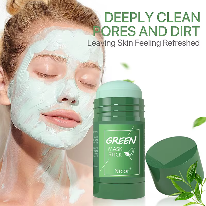 Masque au Thé Vert pour le Visage, Produit de Soins de la Peau Coréen, Hydratant en Profondeur, Rétrécissement des Pores, Points Noirs, Acné