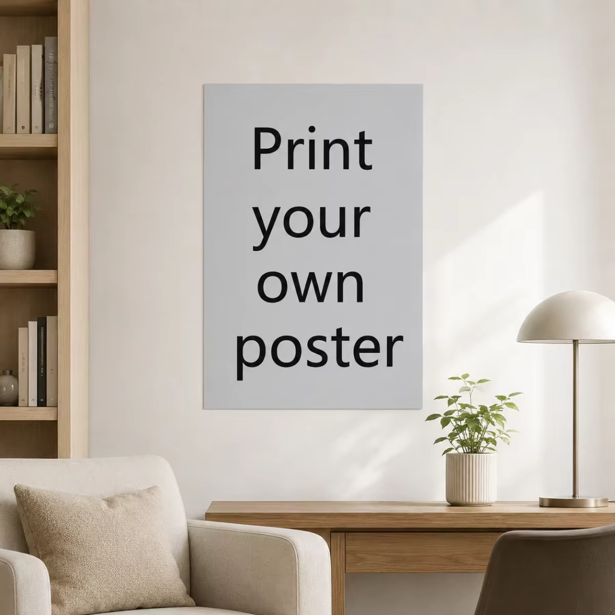 Affiches autocollantes personnalisables — téléchargez vos propres motifs ou photos ; un article de décoration intérieure unique, disponible en différentes tailles.