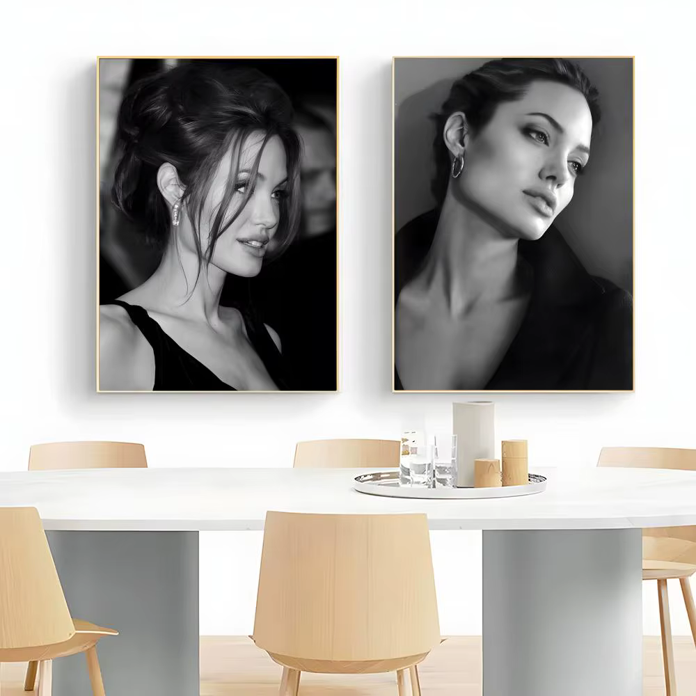 Affiche murale décorative Angelina J-Jolie, impression artistique, décoration murale, décoration de la maison, cadeau, sans cadre