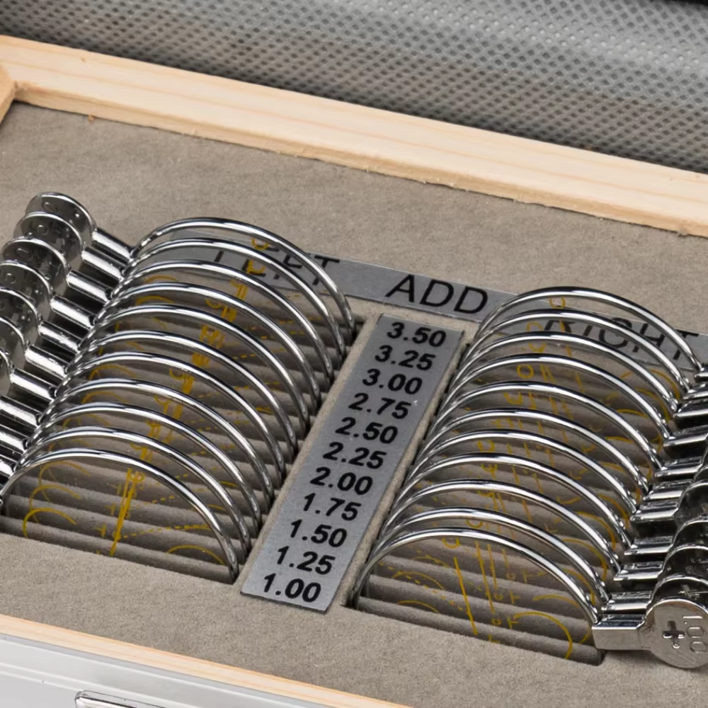 AIST 22PCS Le kit de lentilles d'essai progressives le plus populaire, avec plateau et étui en aluminium, pour usage ophtalmique