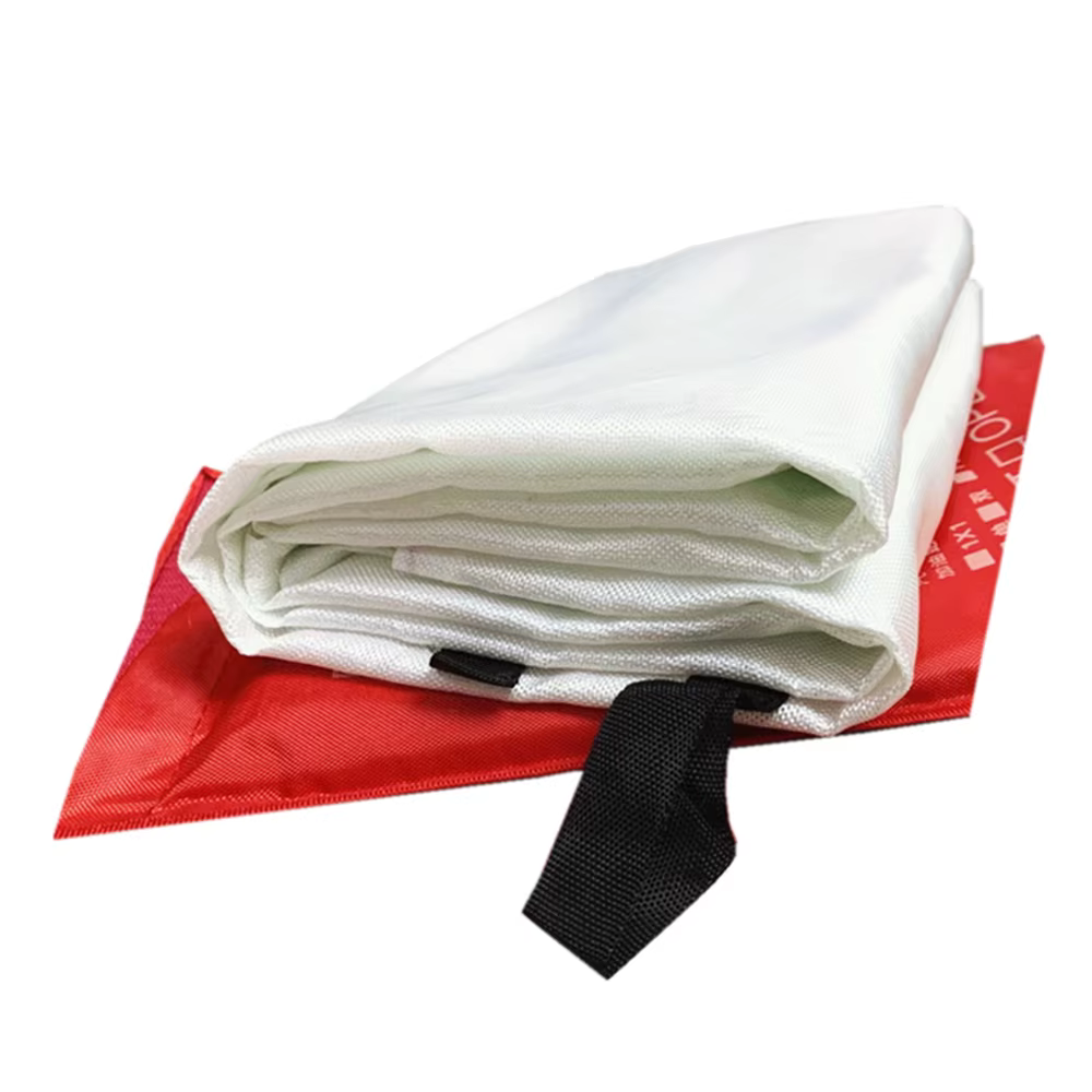 Couverture anti-feu en fibre de verre d'urgence 1M x 1M, ignifuge, abri de survie d'urgence, couverture de sécurité, extincteur