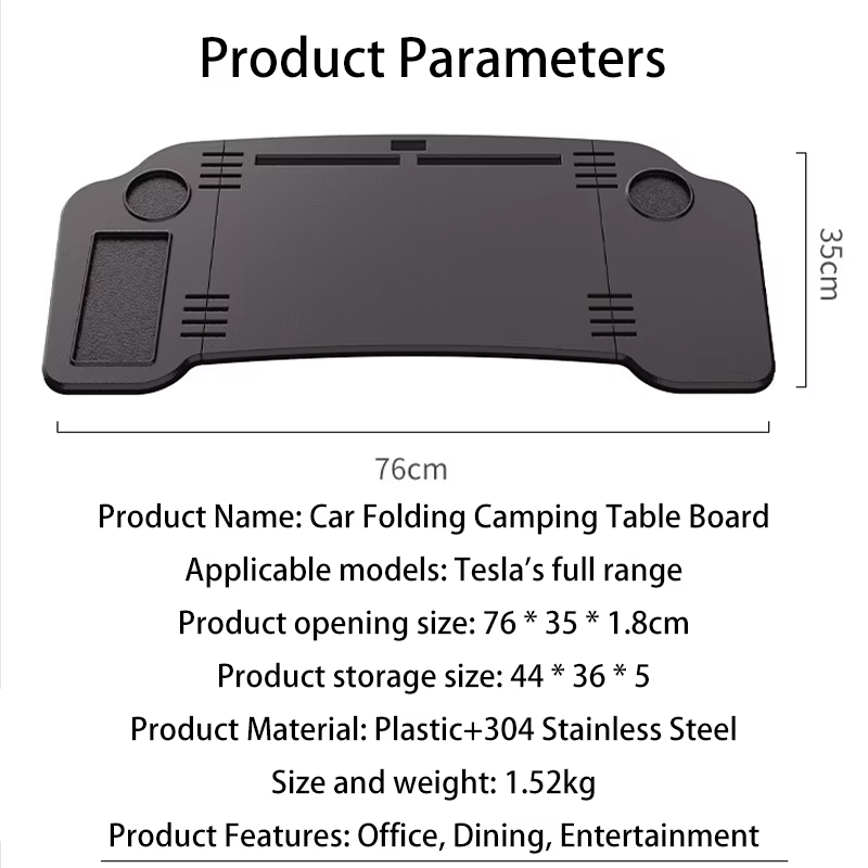 Petite Table multifonctionnelle montée sur voiture pour Tesla modèle 3/Y, bureau d'ordinateur, Table à manger, rangement pliant, petite Table