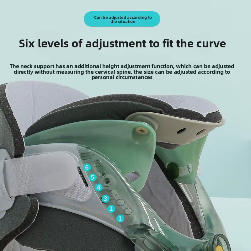 Dispositif de Traction cervicale réglable en hauteur à 6 niveaux, correcteur de Posture, collier Cervical, attelle de cou, soutien, soulagement de la douleur au cou