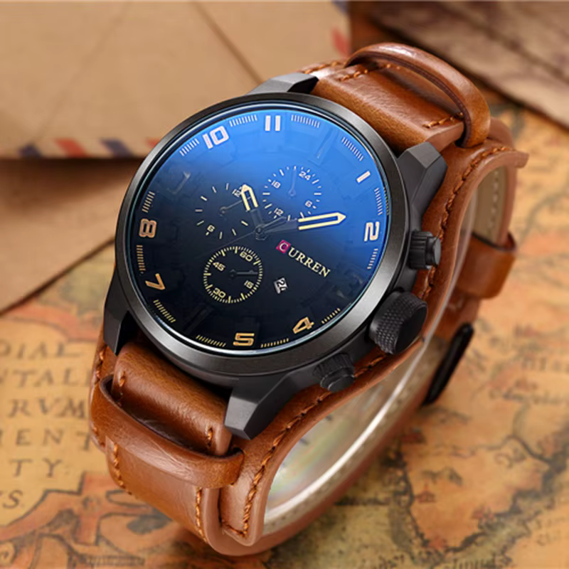 CURREN montres pour hommes Top marque de luxe mode et décontracté affaires montre à Quartz Date étanche montre-bracelet Relogio Masculino
