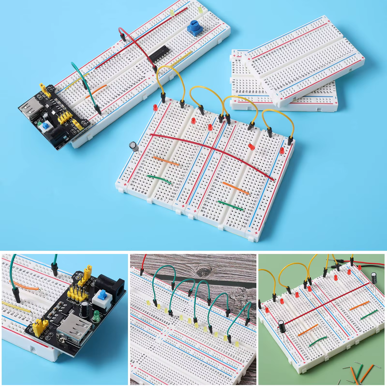 Platines de prototypage sans soudure pour la distribution de proto shield, blocs de connexion, 830 points, 400 points, 1 pièce