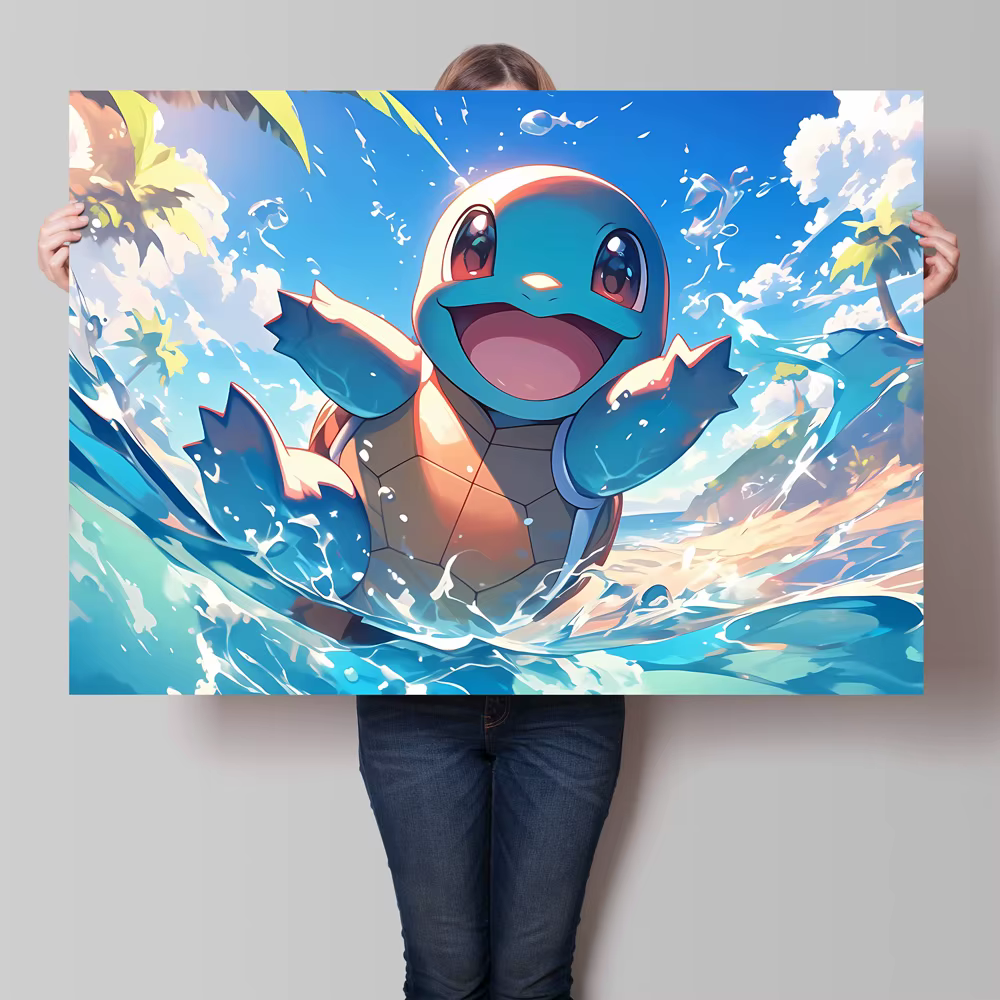 Affiche d’anime classique, Pikachu de Pokémon, impression sur toile, décoration murale, cadeau pour enfants, décoration intérieure, tableau pour le salon.