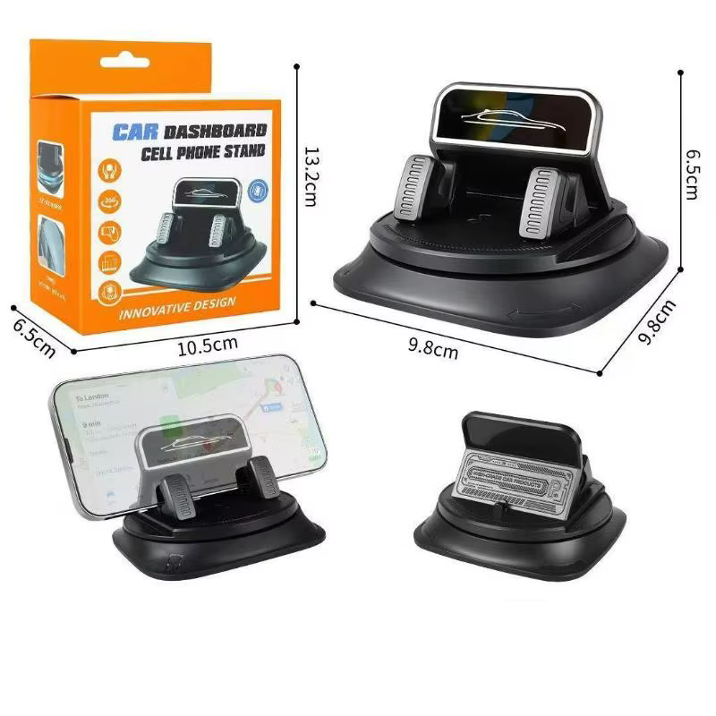 Support de téléphone pour tableau de bord de voiture, rotation à 360 degrés, fixation adhésive robuste et sécurisée pour smartphones pendant la conduite