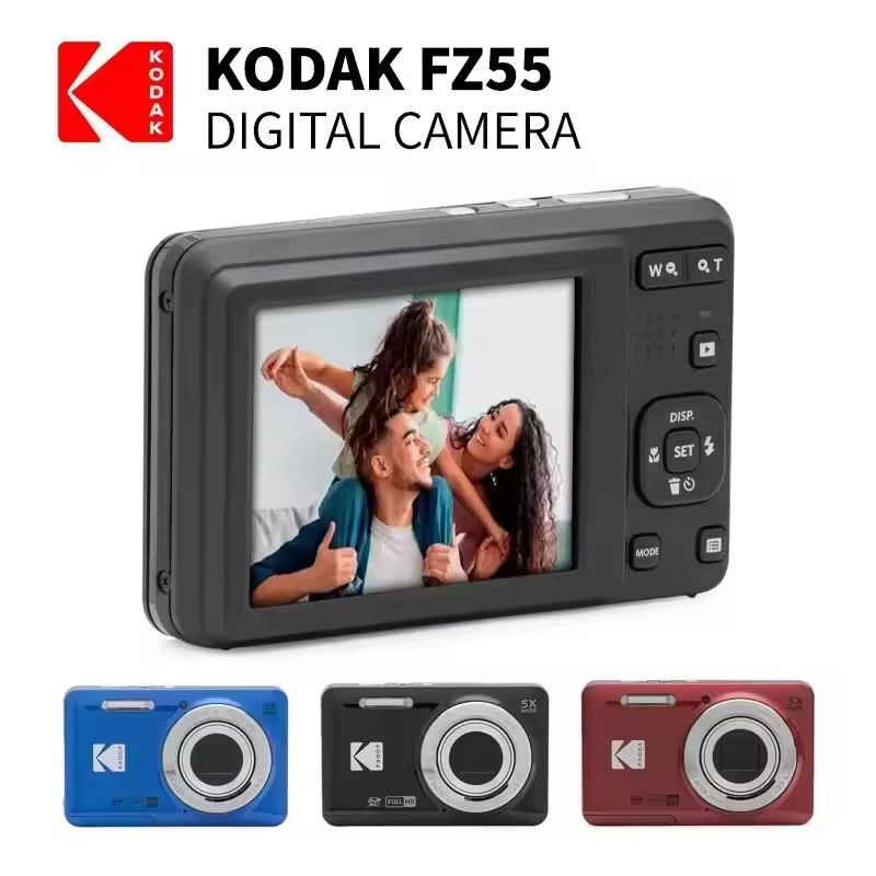 Appareil photo numérique KODAK PIXPRO FZ55 1080P Full HD, écran LCD 2,7 pouces, zoom optique 5x, grand angle 28 mm, 16 MP, pour vlog, paysages, usage domestique