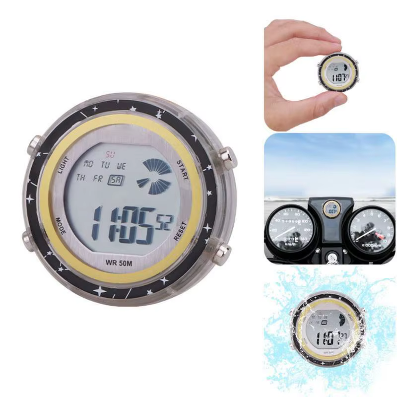Horloge Numérique Étanche pour Moto, Montre à Cadran Shoe, pour la Plupart des SUV, Voitures