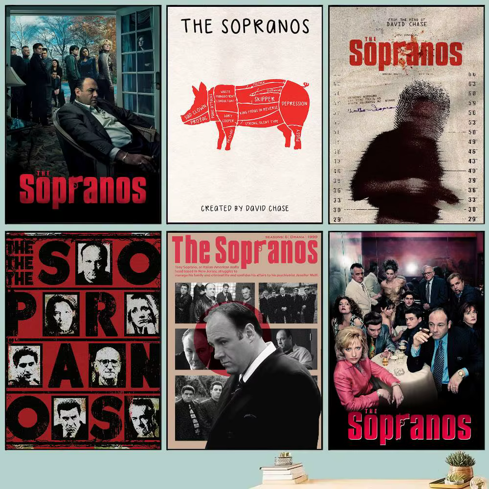 Affiches de la série télévisée S-Sopranos, toile de qualité pour salon, bar, café, style vintage, peinture de bandes dessinées, décoration murale artistique pour la maison